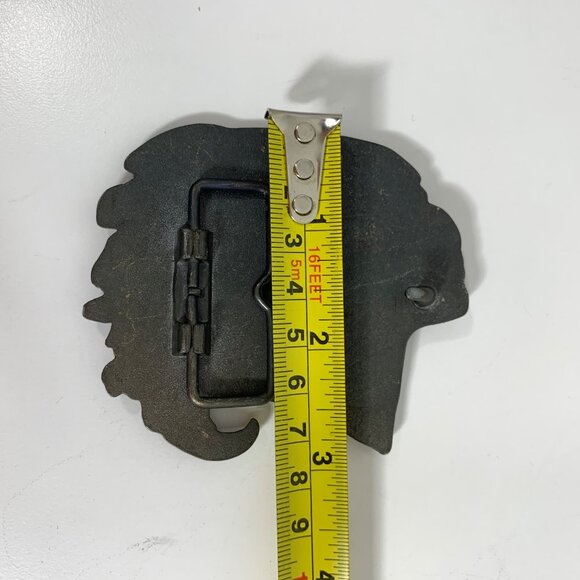 VTG Native American Headdress Design Antiqued Brass Finish Belt Buckle Western - Picture 6 of 6